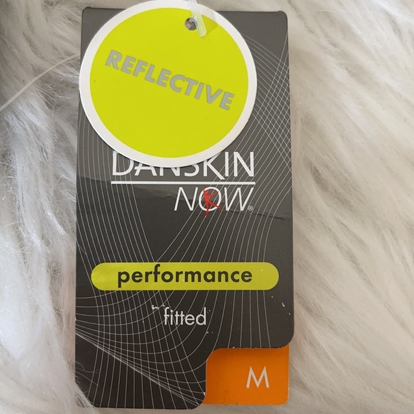 DANSKIN NOW FASHION MESH LEGGING Black Soot Print Reflective - Picture 9 of 13